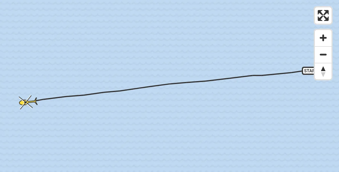 Routekaart van de vlucht: Kustwachthelikopter naar Vlissingen