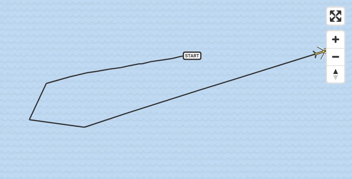 Routekaart van de vlucht: Kustwachthelikopter naar 