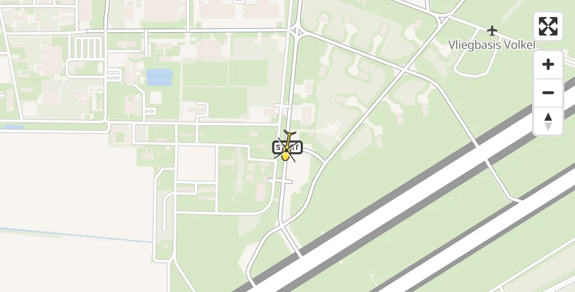 Routekaart van de vlucht: Lifeliner 3 naar Vliegbasis Volkel, Zeelandsedijk