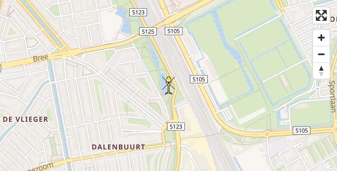 Routekaart van de vlucht: Lifeliner 2 naar Rotterdam