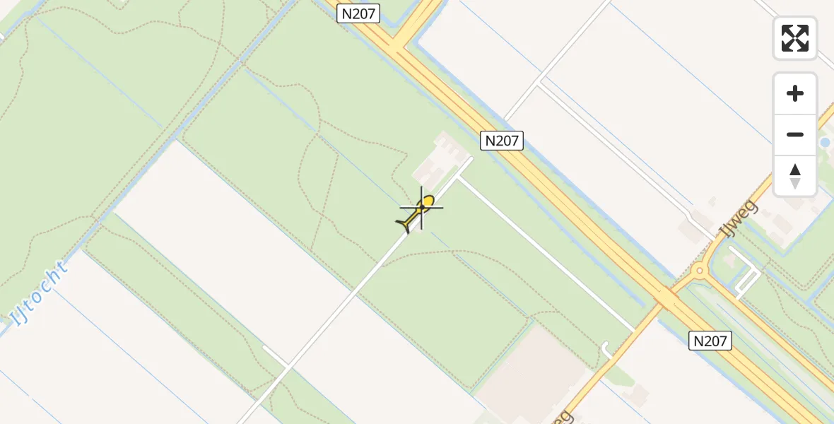 Routekaart van de vlucht: Lifeliner 1 naar Nieuw-Vennep