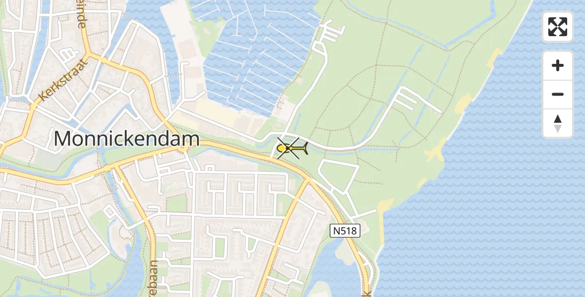 Routekaart van de vlucht: Lifeliner 1 naar Monnickendam