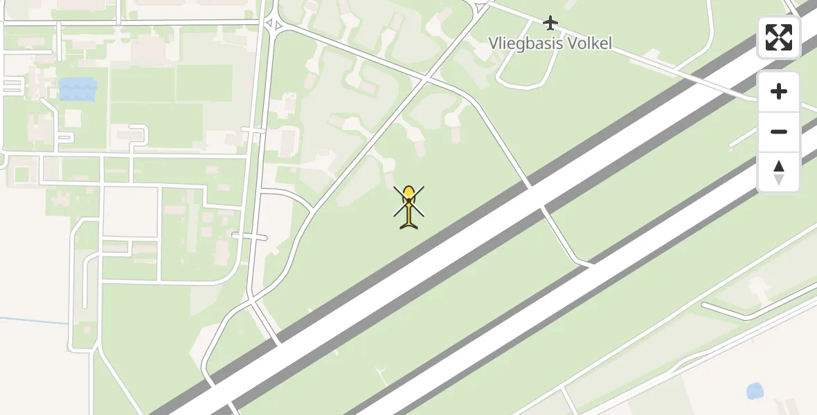 Routekaart van de vlucht: Lifeliner 3 naar Vliegbasis Volkel