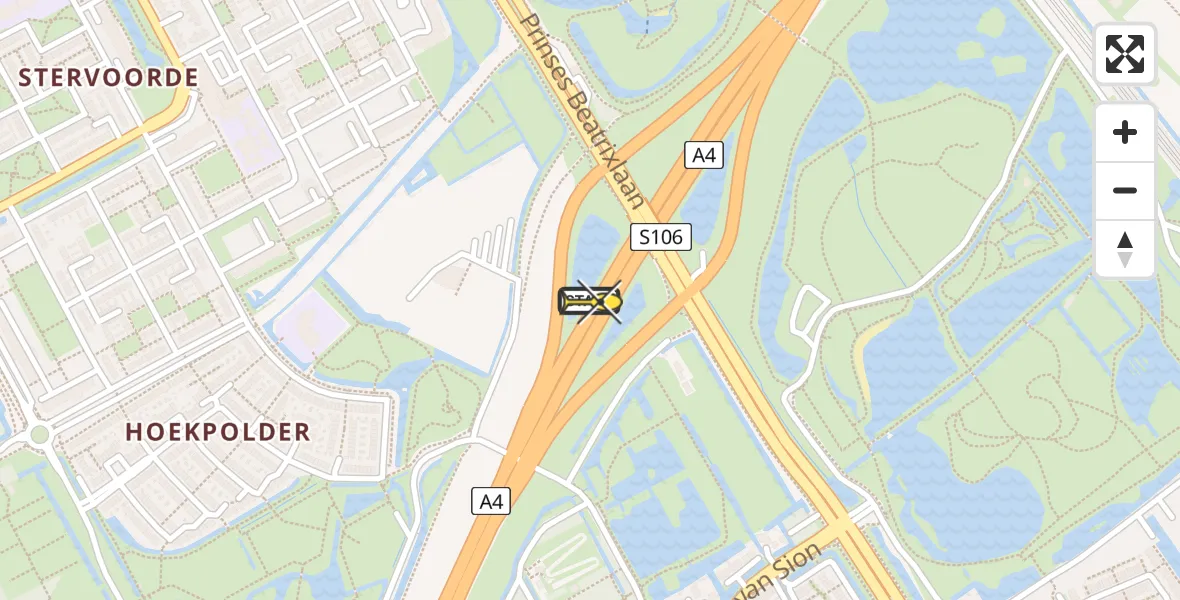 Routekaart van de vlucht: Lifeliner 2 naar Rijswijk