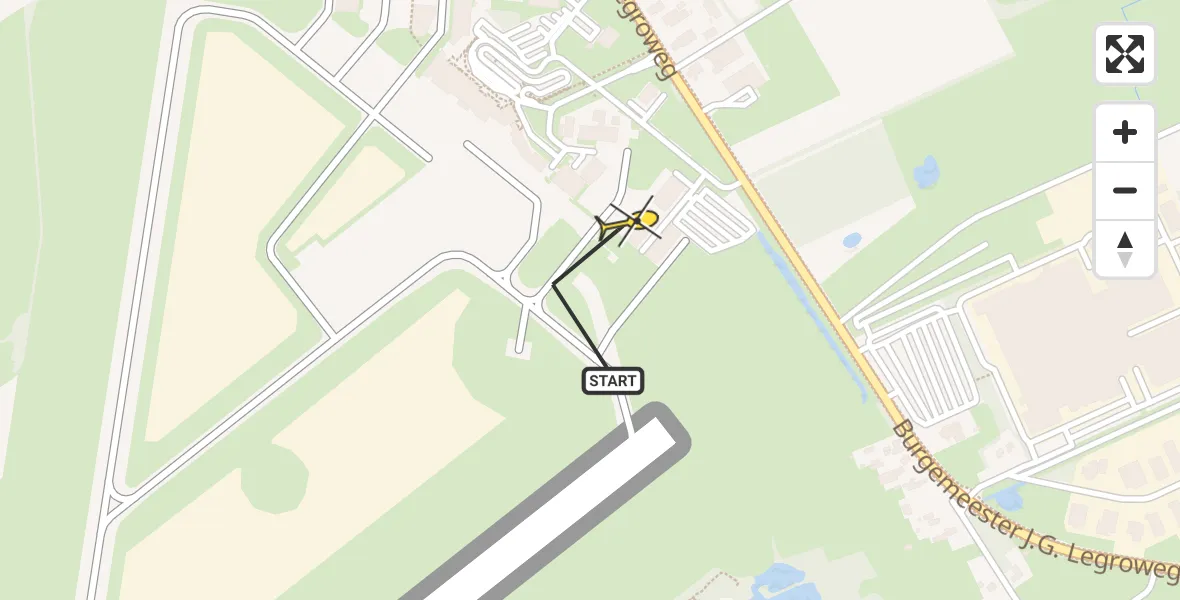 Routekaart van de vlucht: Lifeliner 4 naar Groningen Airport Eelde, Machlaan