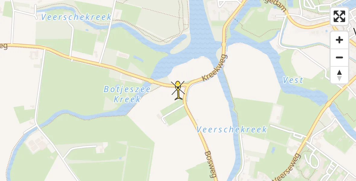 Routekaart van de vlucht: Lifeliner 2 naar Veere