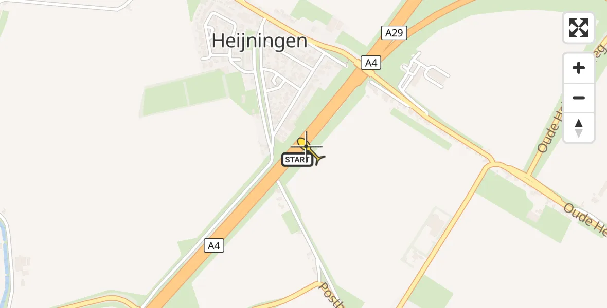 Routekaart van de vlucht: Lifeliner 2 naar Heijningen