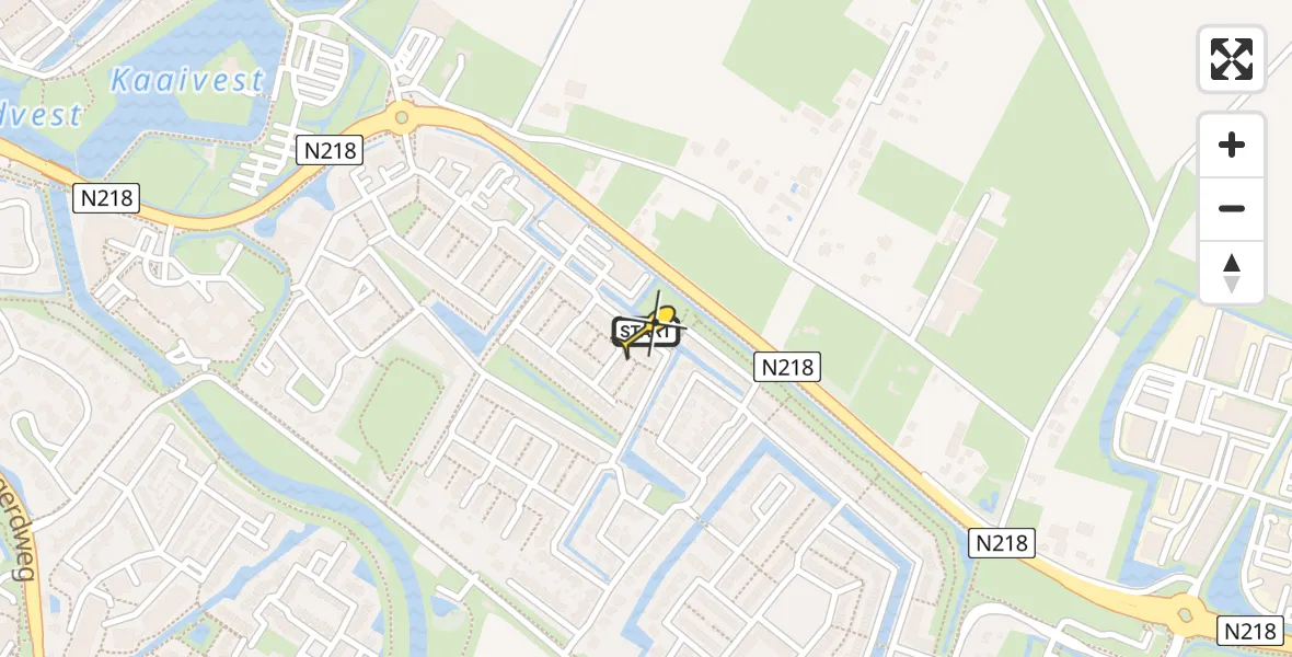 Routekaart van de vlucht: Lifeliner 2 naar Brielle, Amer