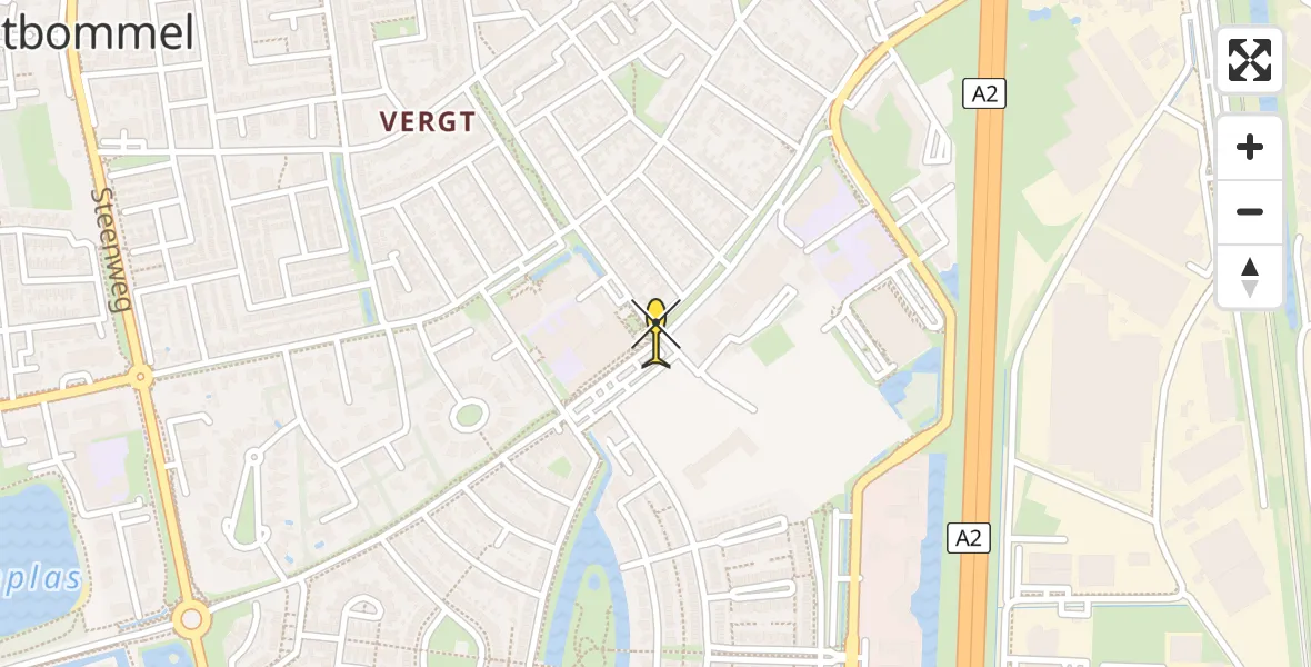 Routekaart van de vlucht: Lifeliner 3 naar Zaltbommel