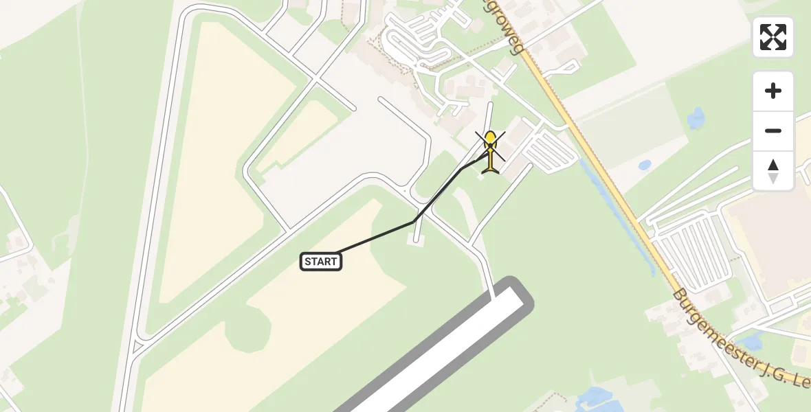 Routekaart van de vlucht: Lifeliner 4 naar Groningen Airport Eelde, Machlaan