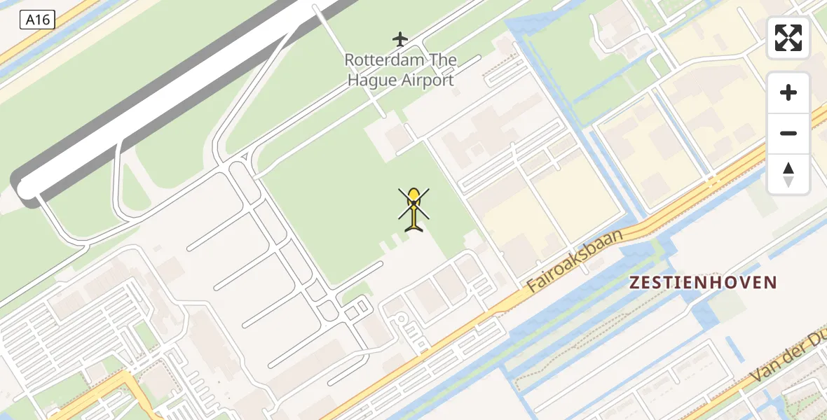 Routekaart van de vlucht: Lifeliner 2 naar Rotterdam The Hague Airport
