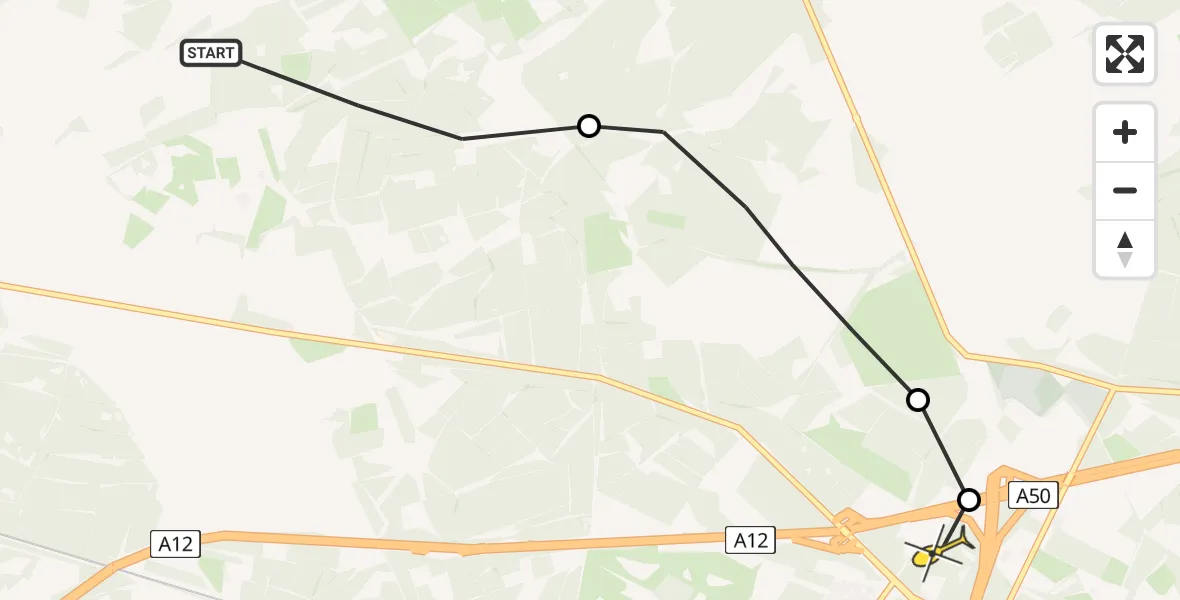 Routekaart van de vlucht: Politiehelikopter naar Arnhem, Lange pad