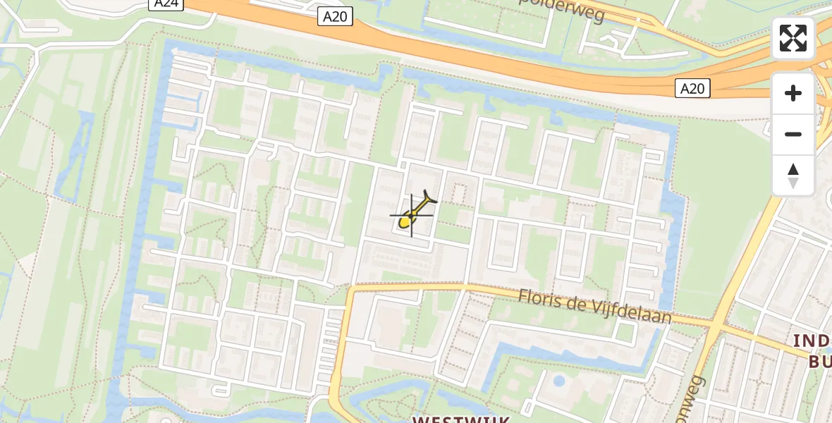 Routekaart van de vlucht: Lifeliner 2 naar Vlaardingen