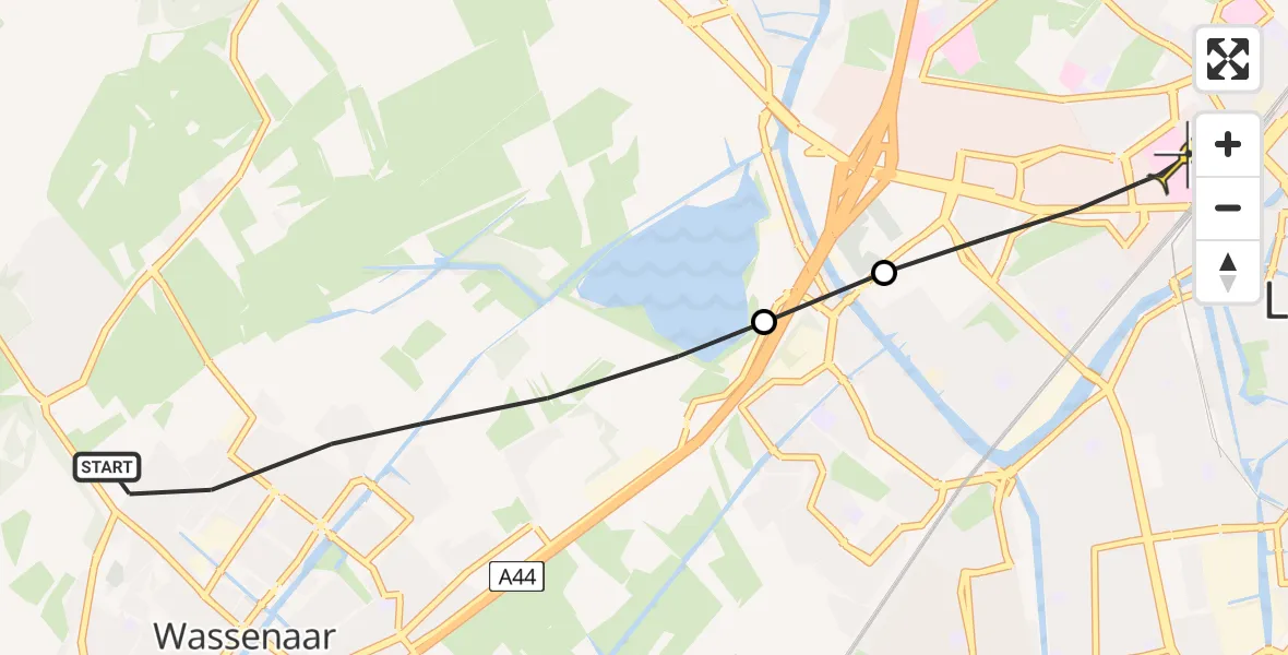 Routekaart van de vlucht: Lifeliner 2 naar Leiden, Strandwal