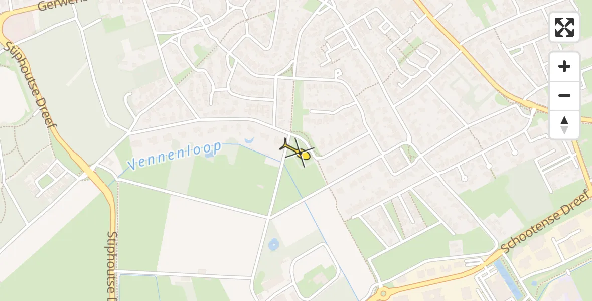 Routekaart van de vlucht: Lifeliner 3 naar Helmond