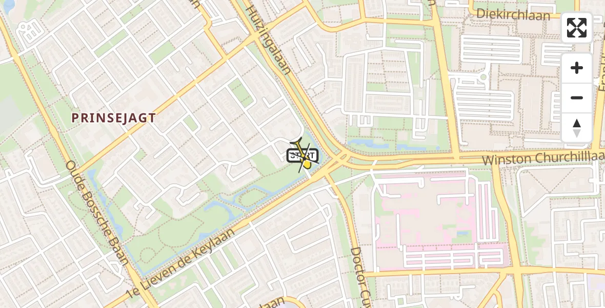 Routekaart van de vlucht: Lifeliner 3 naar Eindhoven, Boostenweg