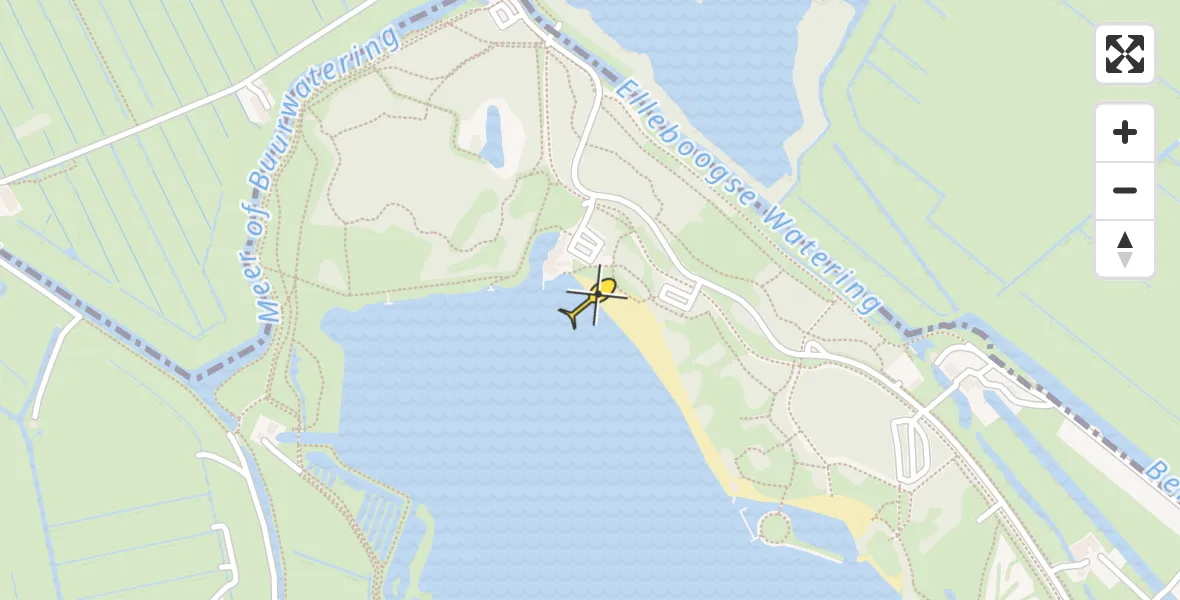 Routekaart van de vlucht: Lifeliner 3 naar Zoetermeer