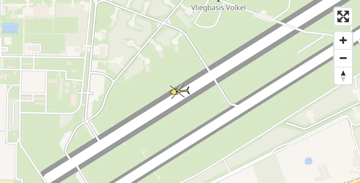 Routekaart van de vlucht: Lifeliner 3 naar Vliegbasis Volkel