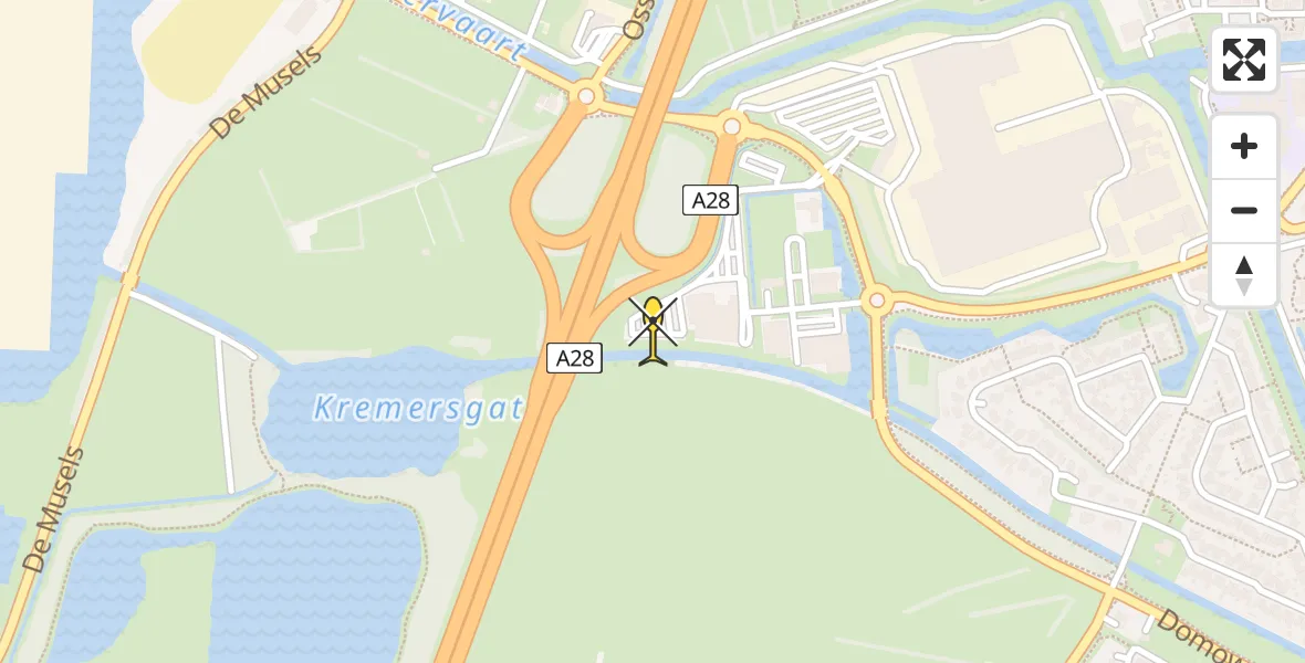 Routekaart van de vlucht: Lifeliner 4 naar Beilen