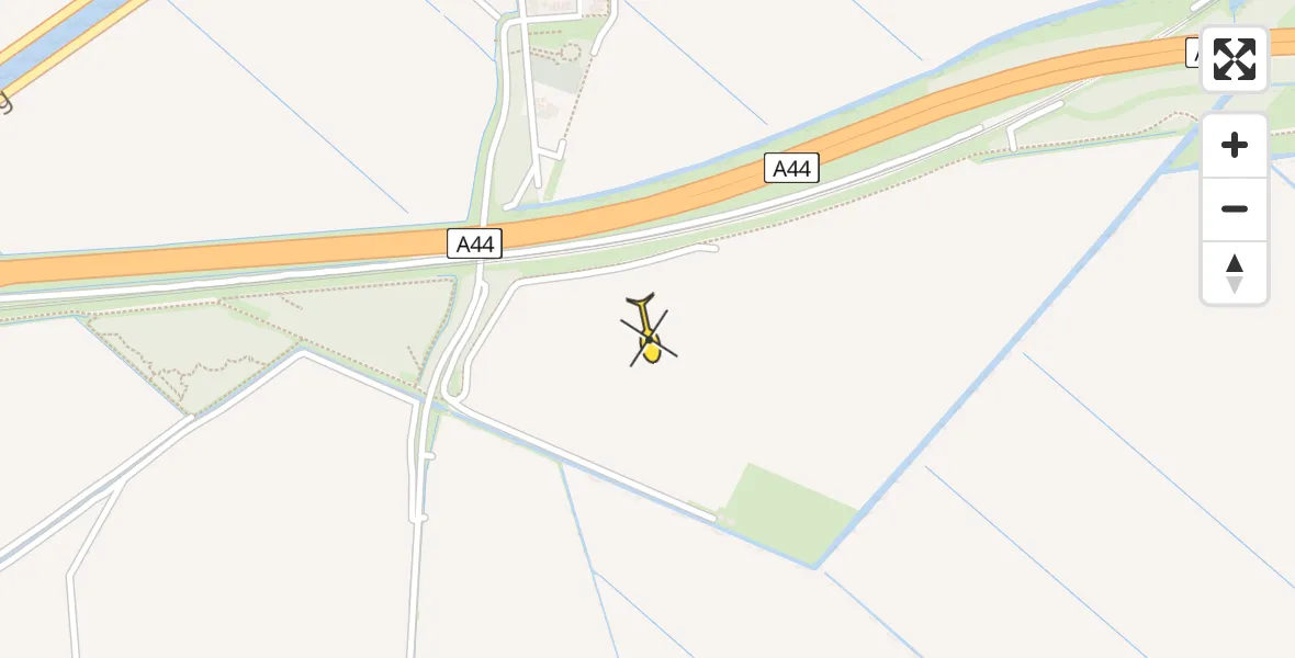 Routekaart van de vlucht: Politieheli naar Abbenes