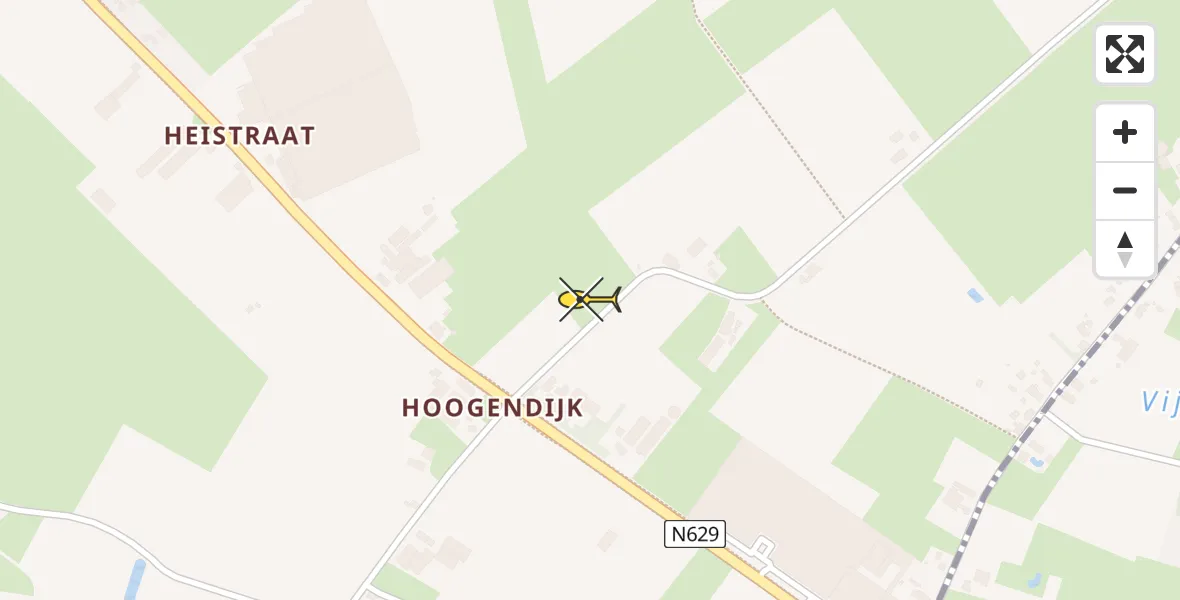 Routekaart van de vlucht: Lifeliner 3 naar Oosteind