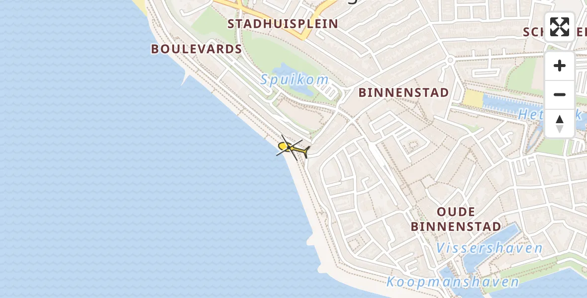 Routekaart van de vlucht: Lifeliner 2 naar Vlissingen