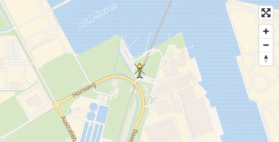Routekaart van de vlucht: Lifeliner 1 naar Amsterdam Heliport