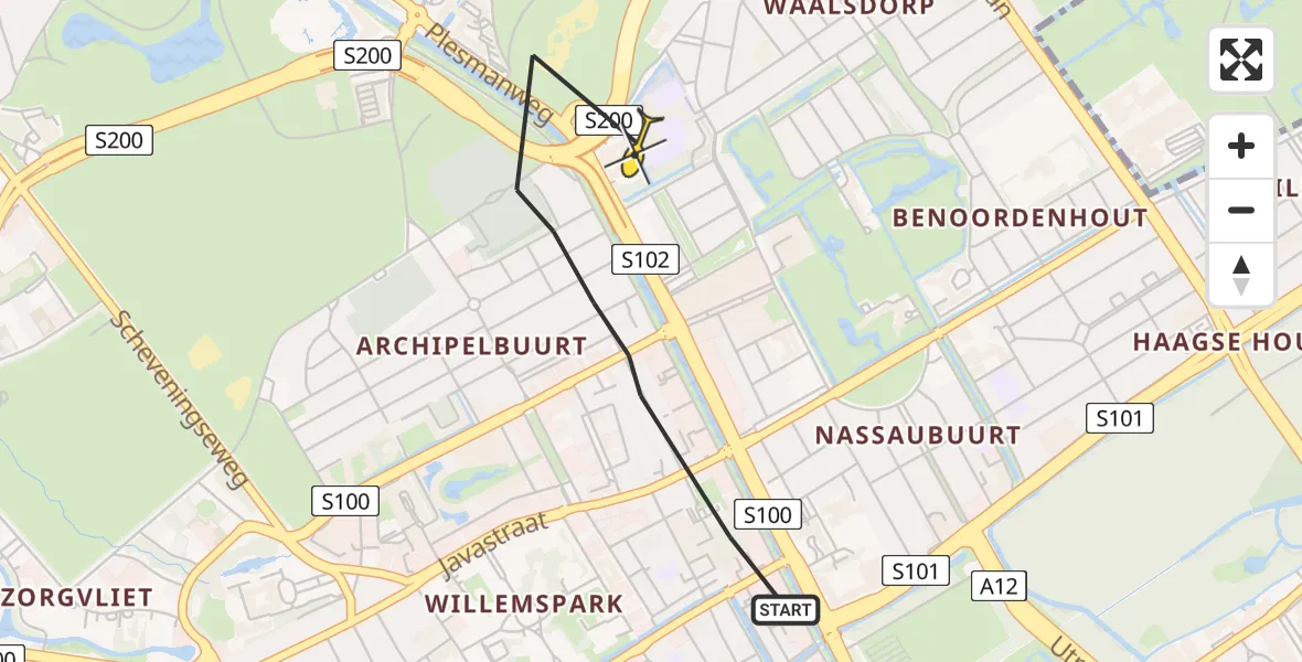 Routekaart van de vlucht: Politiehelikopter naar Den Haag, Kosovo-rechtbank