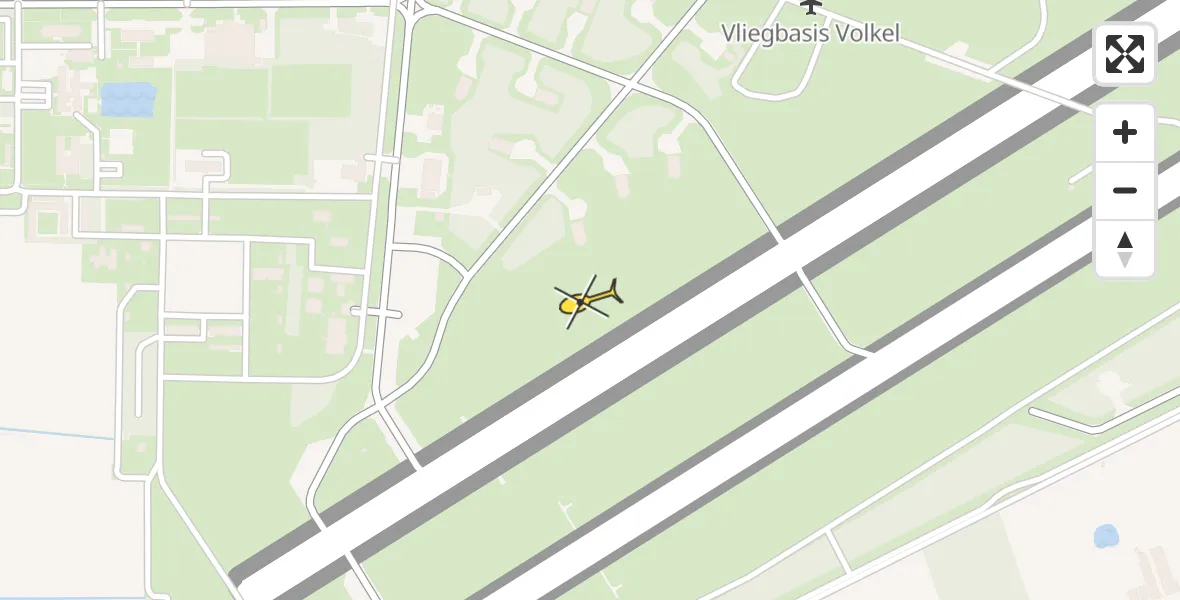 Routekaart van de vlucht: Lifeliner 3 naar Vliegbasis Volkel