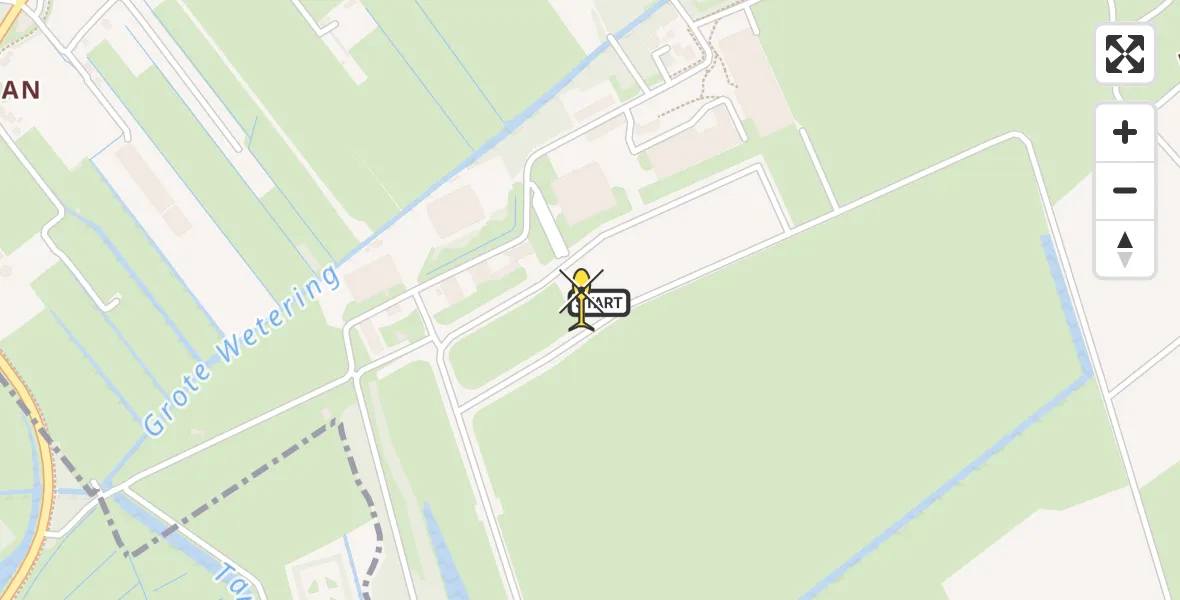 Routekaart van de vlucht: Politiehelikopter naar Valkenburg, Marinevliegkamp