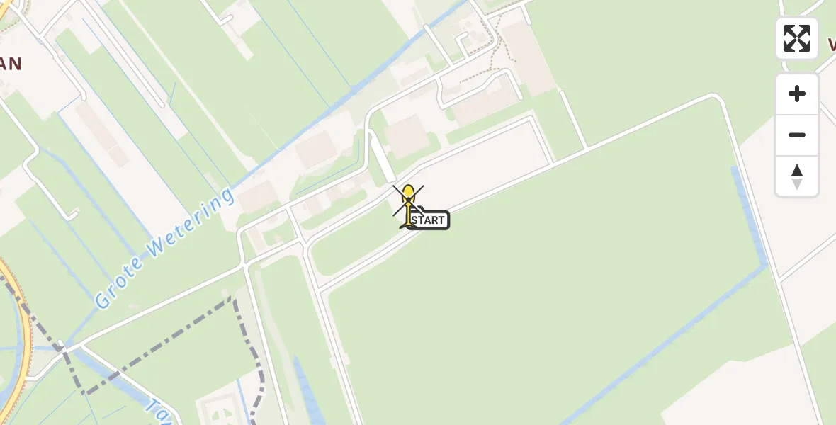 Routekaart van de vlucht: Politiehelikopter naar Valkenburg, Marinevliegkamp