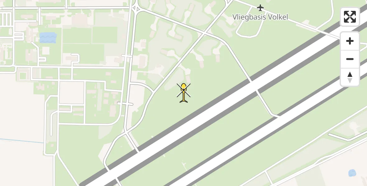 Routekaart van de vlucht: Lifeliner 3 naar Vliegbasis Volkel