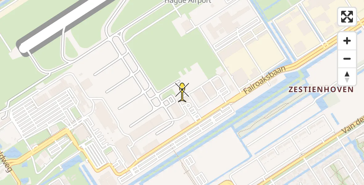 Vluchtroute Politiehelikopter van Rotterdam The Hague Airport naar Rotterdam The Hague Airport