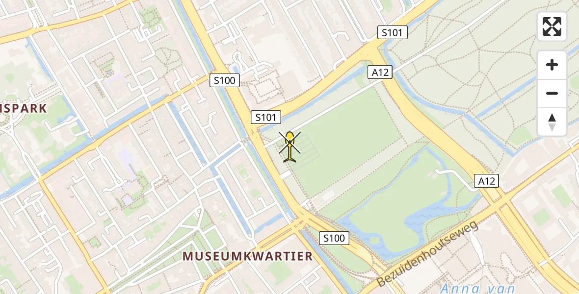 Routekaart van de vlucht: Lifeliner 2 naar Den Haag