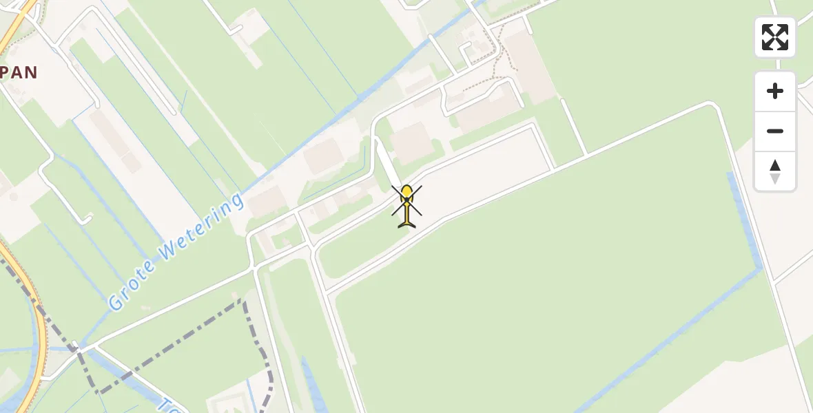 Routekaart van de vlucht: Politieheli naar Valkenburg