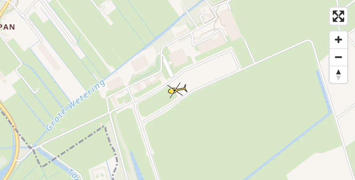 Routekaart van de vlucht: Politiehelikopter naar Valkenburg