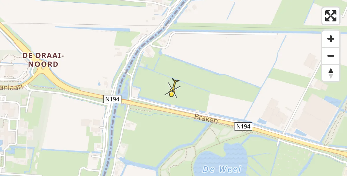 Routekaart van de vlucht: Lifeliner 1 naar Obdam