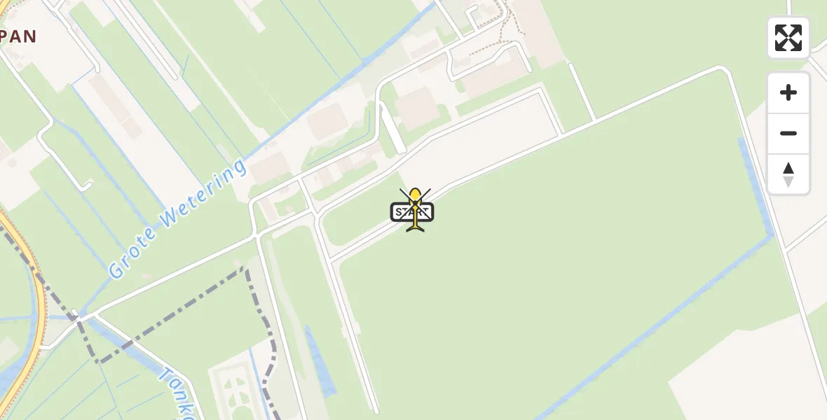 Routekaart van de vlucht: Politiehelikopter naar Valkenburg, Marinevliegkamp