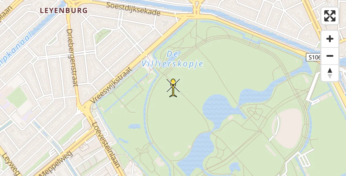 Routekaart van de vlucht: Lifeliner 2 naar Den Haag