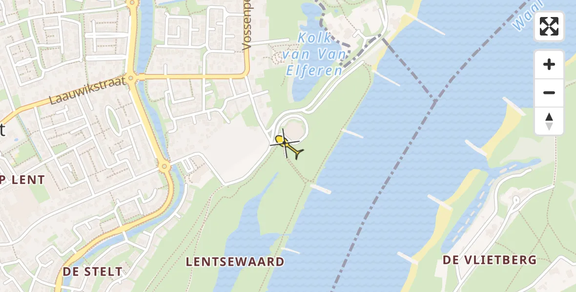 Routekaart van de vlucht: Lifeliner 3 naar Lent