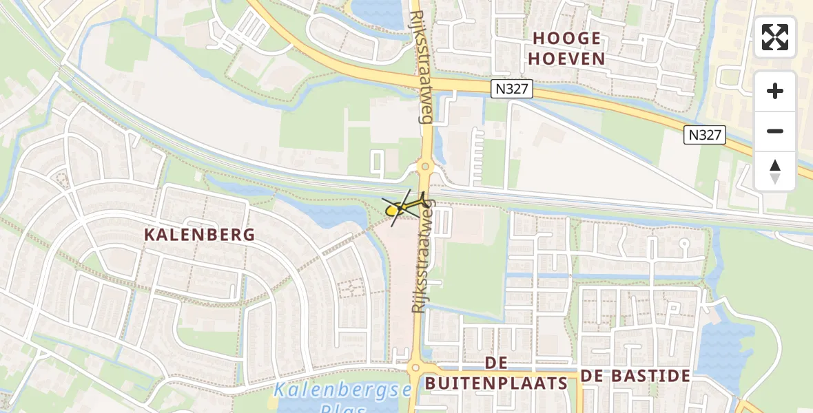 Routekaart van de vlucht: Lifeliner 3 naar Geldermalsen