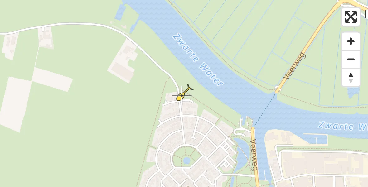 Routekaart van de vlucht: Lifeliner 1 naar Genemuiden