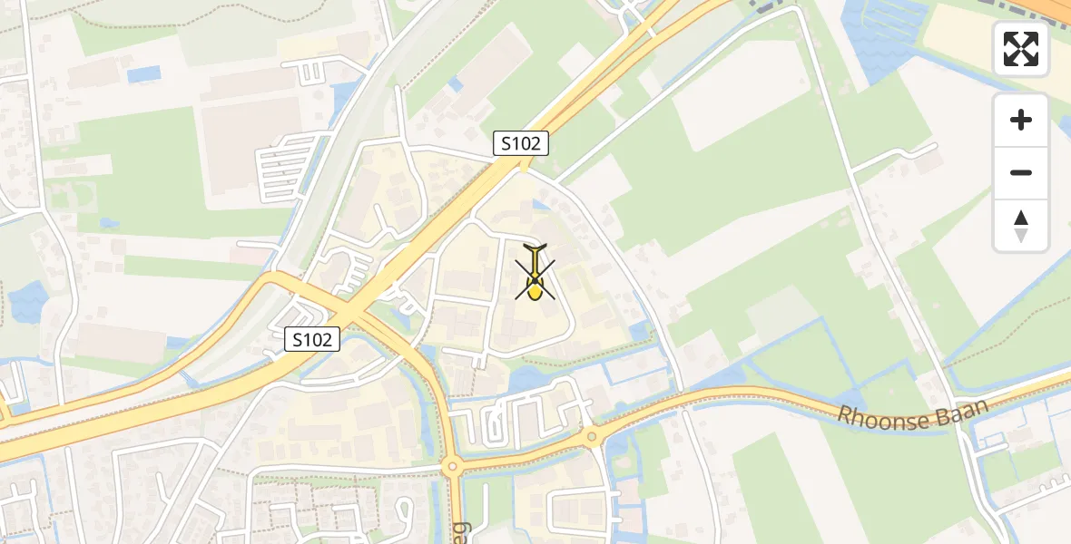 Routekaart van de vlucht: Lifeliner 2 naar Rhoon