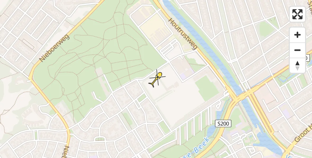 Routekaart van de vlucht: Lifeliner 2 naar Den Haag