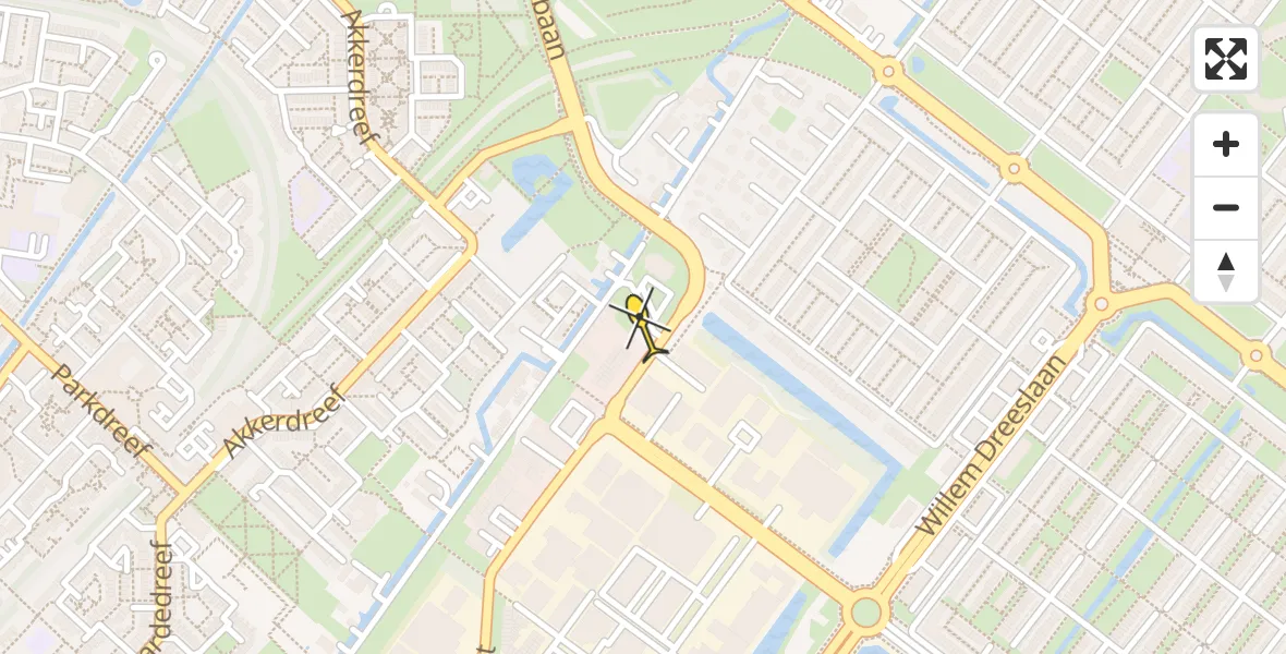 Routekaart van de vlucht: Lifeliner 2 naar Zoetermeer