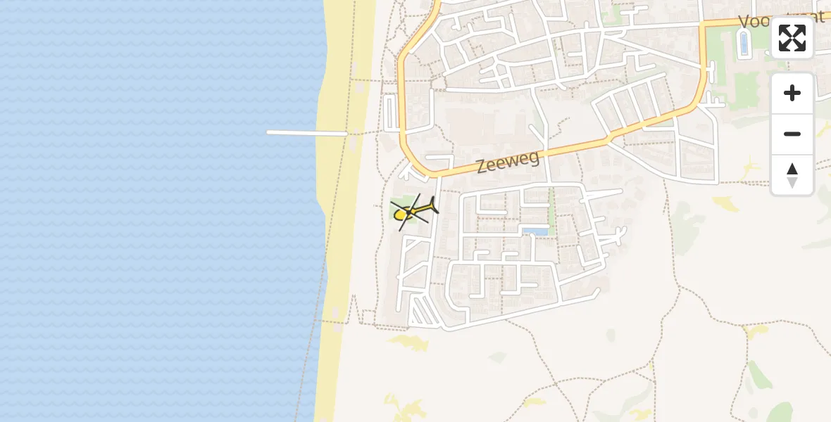 Routekaart van de vlucht: Lifeliner 1 naar Egmond aan Zee