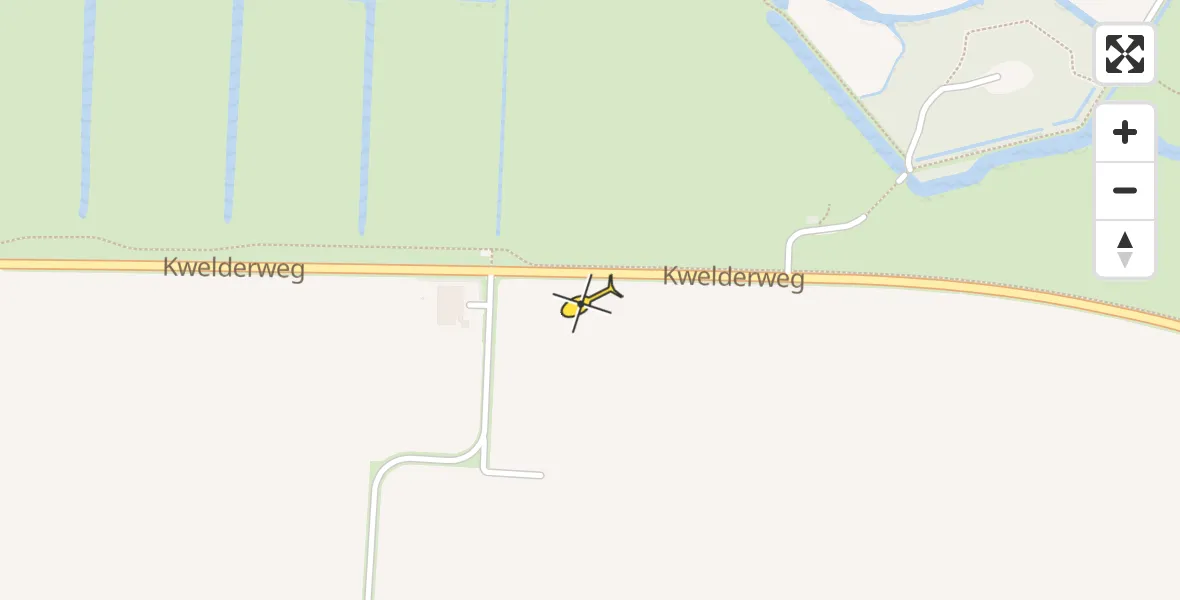 Routekaart van de vlucht: Lifeliner 4 naar Munnekezijl