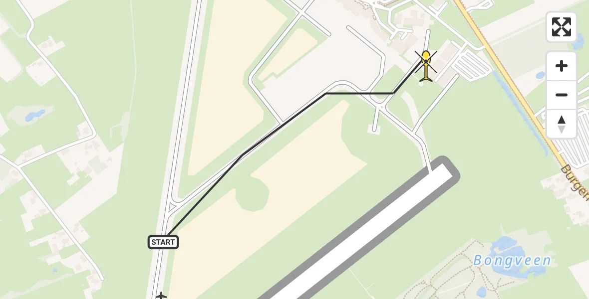 Routekaart van de vlucht: Lifeliner 4 naar Groningen Airport Eelde, Machlaan