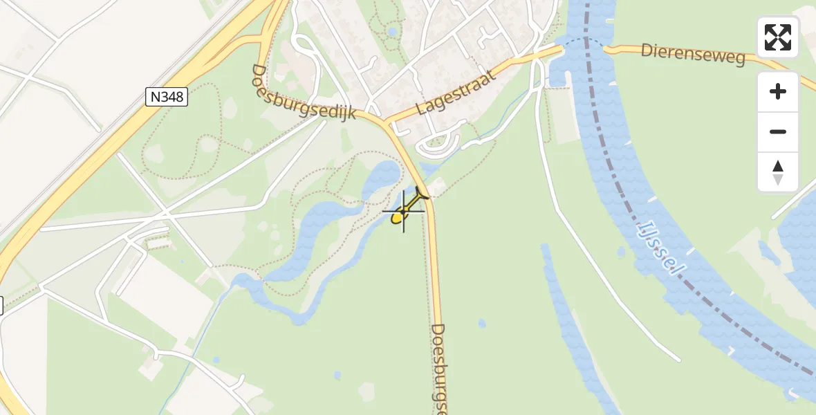 Routekaart van de vlucht: Lifeliner 3 naar Dieren