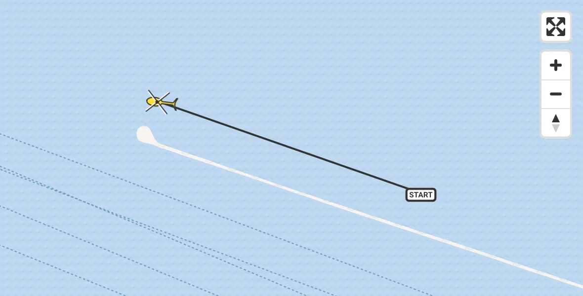 Routekaart van de vlucht: Politieheli naar Hoek van Holland, Maasgeul